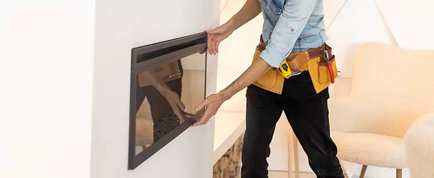 Metal Fireplace Installation in Southlake, Texas