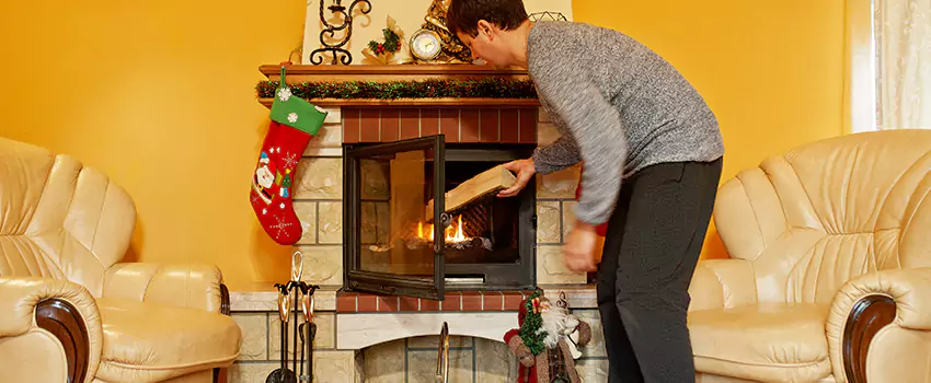 Rusted Metal Fireplace Restoration in Southlake, Texas