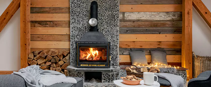 Thelin Hearth Products Direct Vent Gas Stove Fireplace Inspection in Southlake, Texas